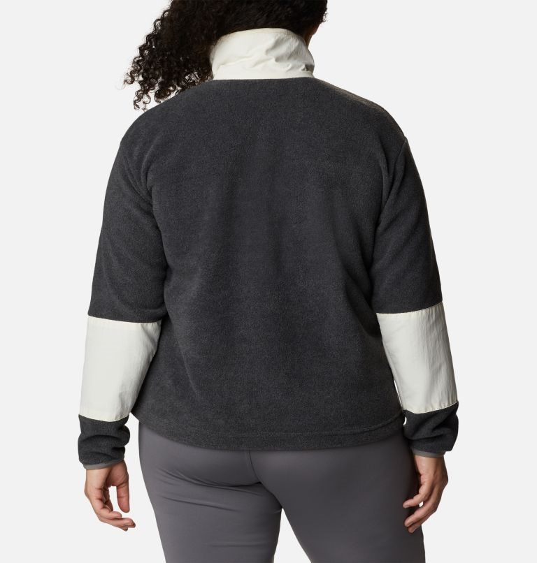 Women's Columbia Benton Springs Crop Sweatshirts Black | Plus Size CA-J4105